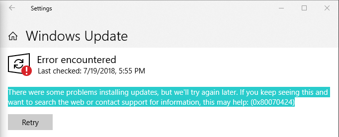 6 Ways to Fix 0x80070424 - Windows 10 Update Error